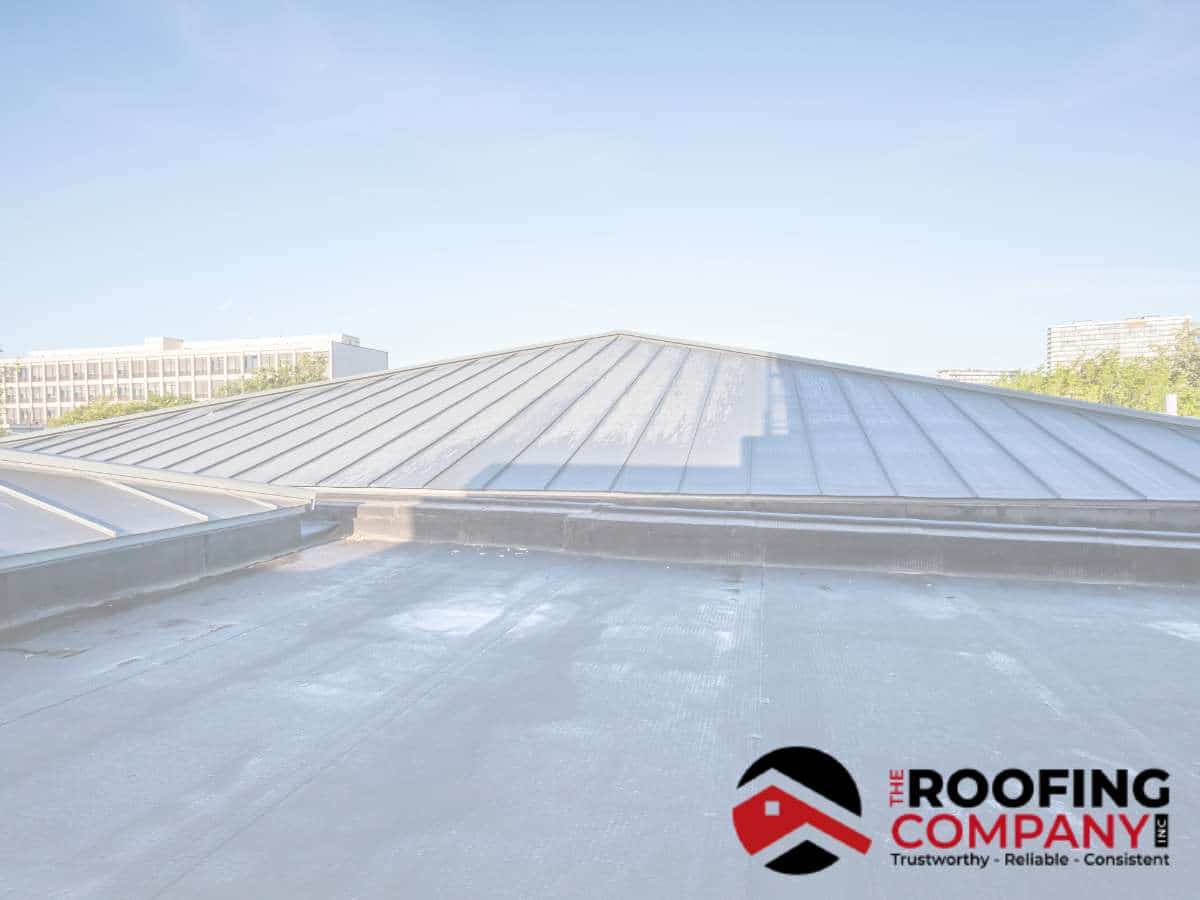Commercial flat roof on a high building in AZ