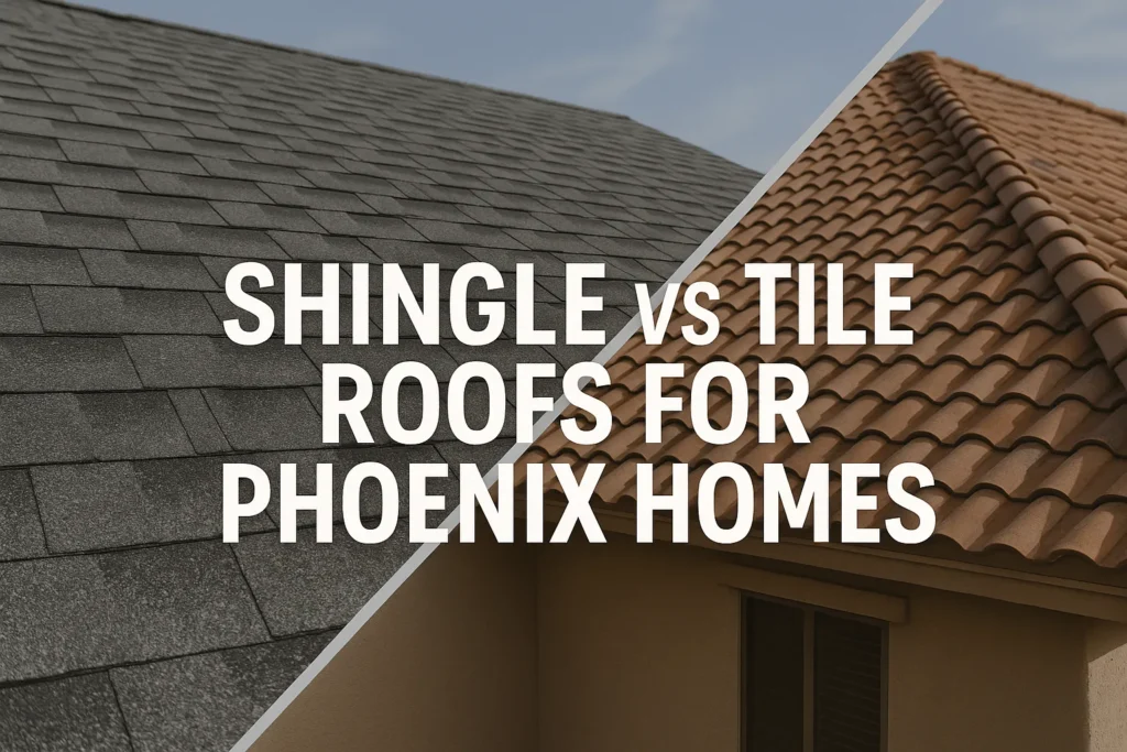 a roof with a shingle roof
